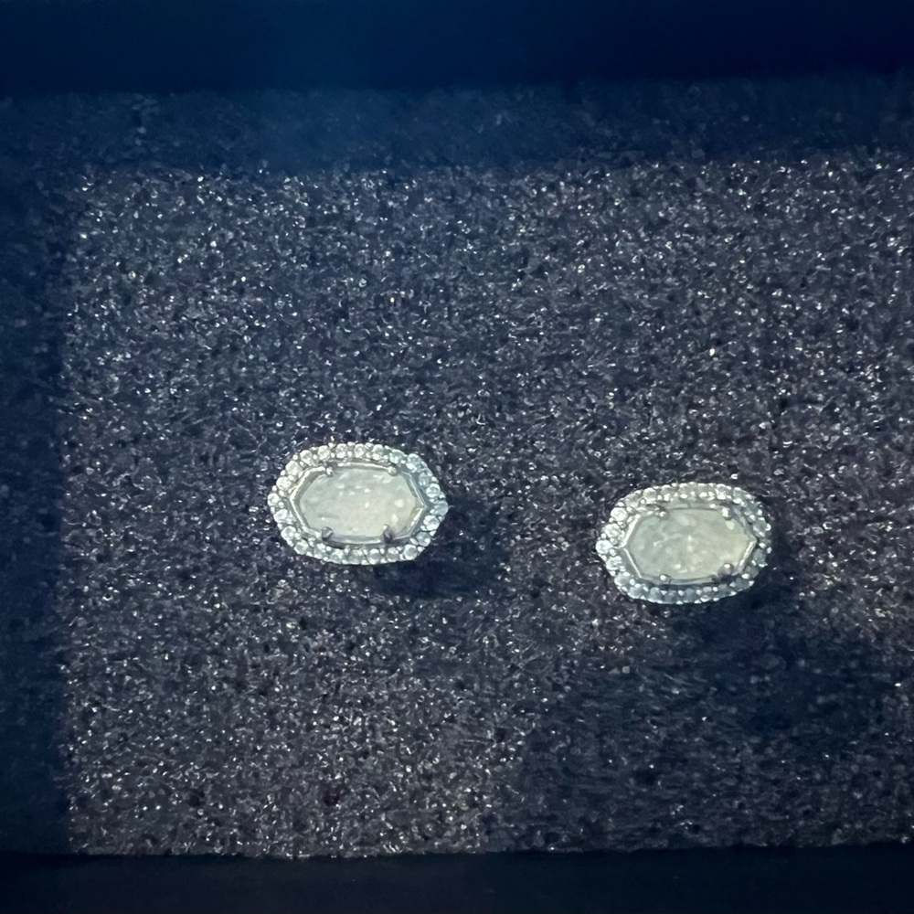 Kendra Scott Drusy Silver Earrings